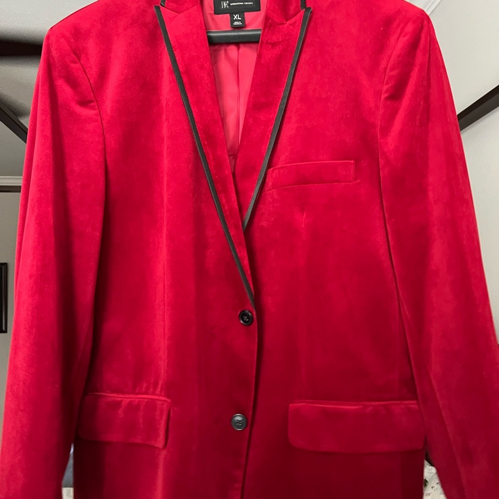 Christmas Red Men's Blazer